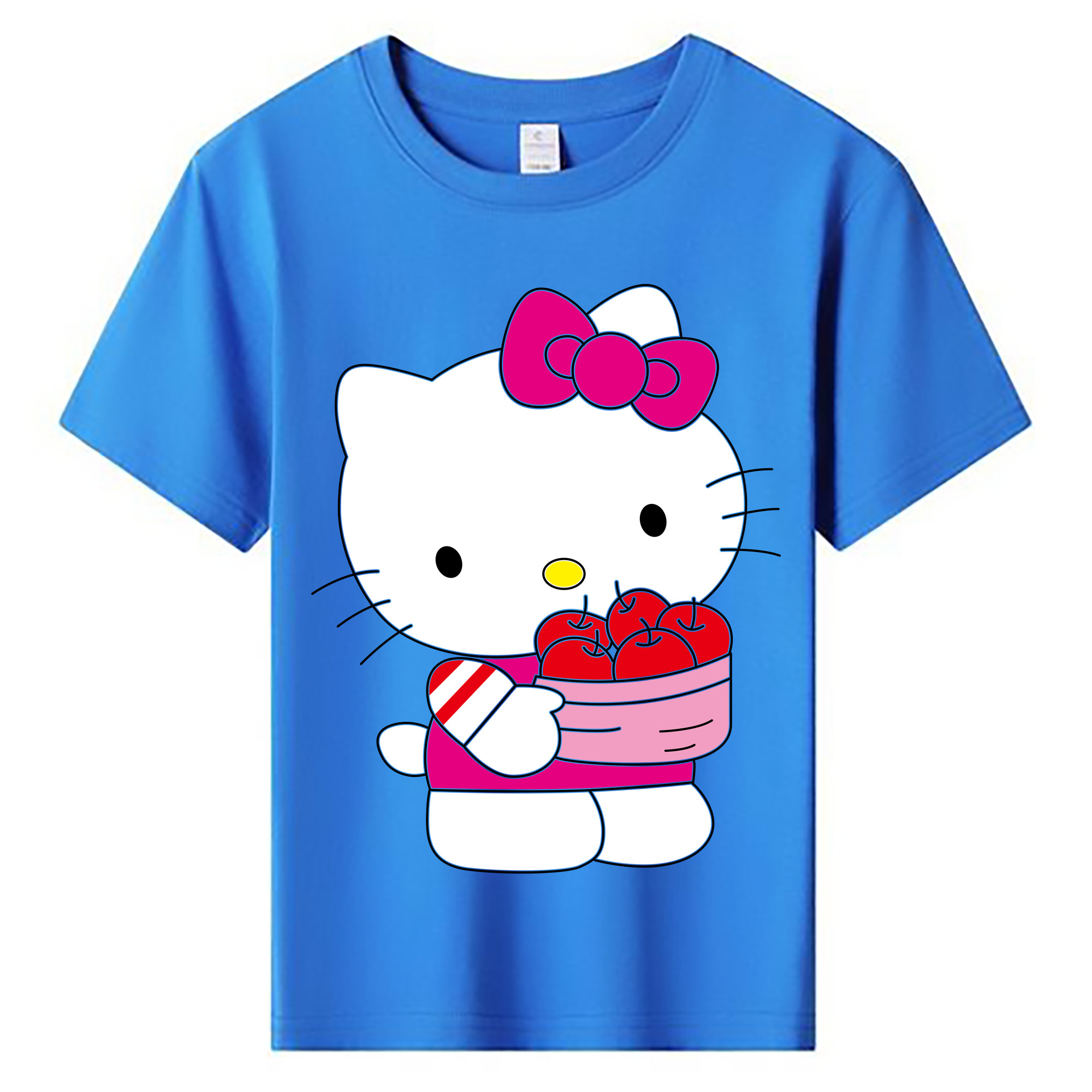 （画像用） Hello Kitty ハローキティ 綿100％キッズTシャツ（フロントプリント）